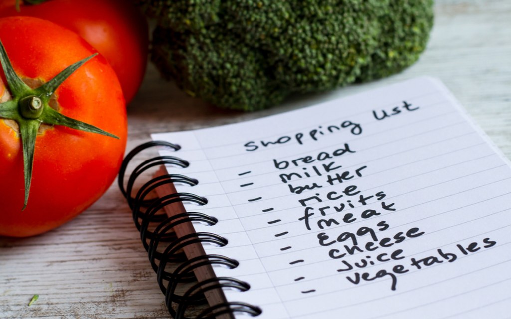 Prepare a Grocery Shopping List Beforehand