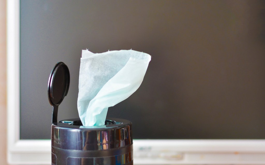 DIY kitchen cleaning wipes