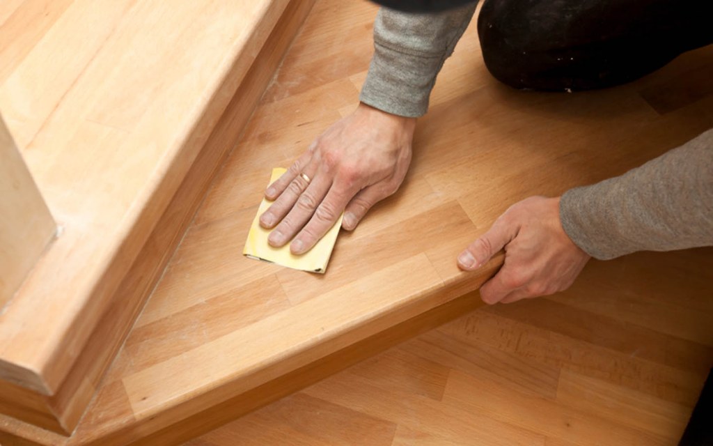 refinishing the stairs 