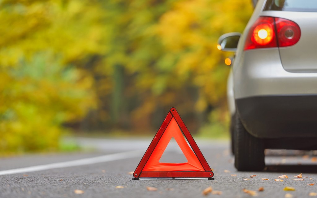 reflective triangle should be in your car emergency kit