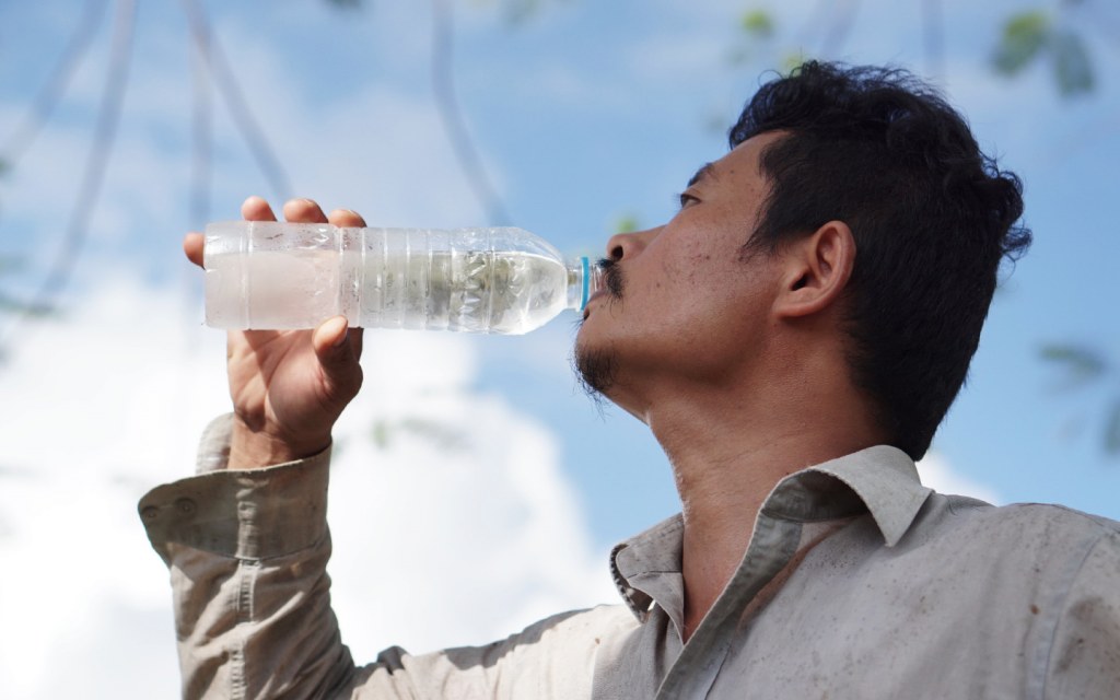 Hydrating to keep your body cool