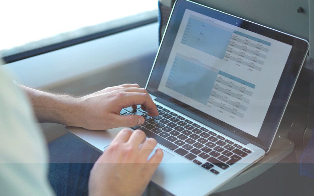 Man working on laptop