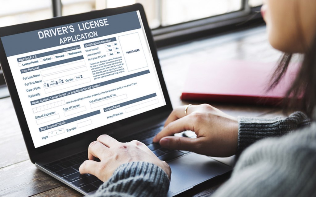 You can fill out the driver's license application form online