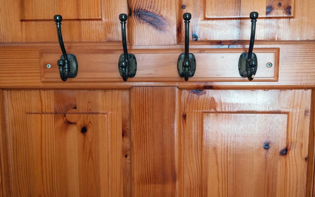 Hooks behind bedroom door