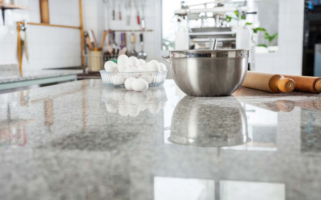 Marble kitchen countertop looks elegant and stylish