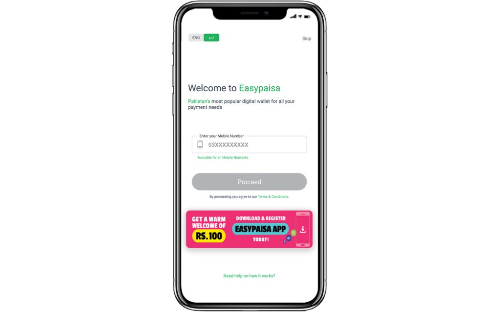 Registration on Easypaisa App