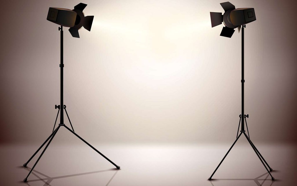 light stands in home photo studio