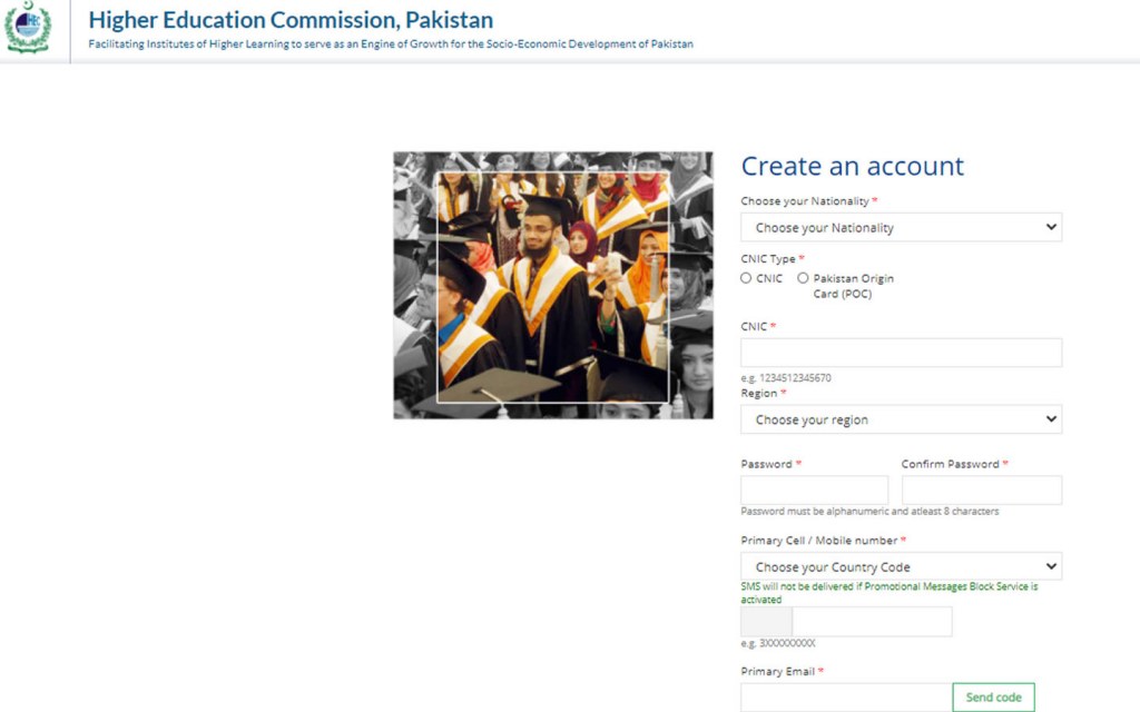 HEC account registration