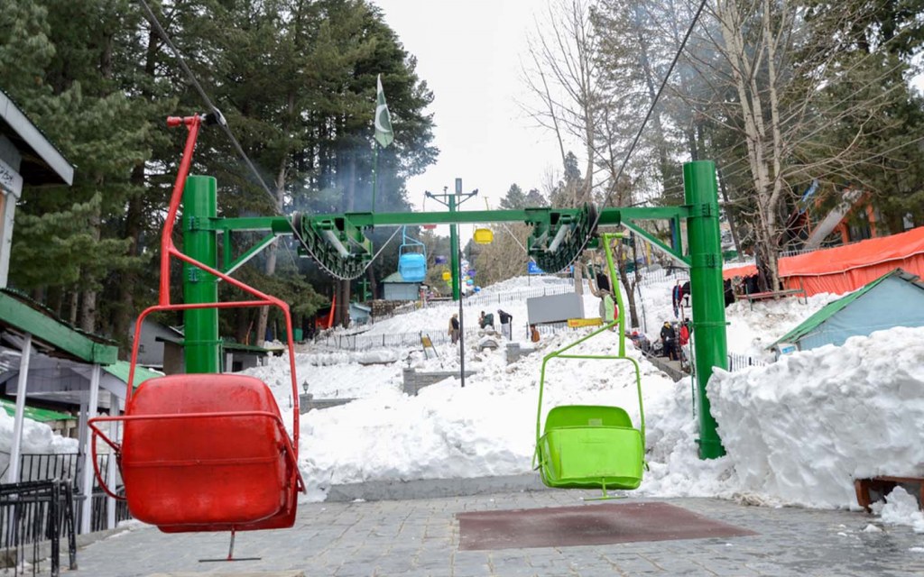 chairlifts at Ayubia National Park