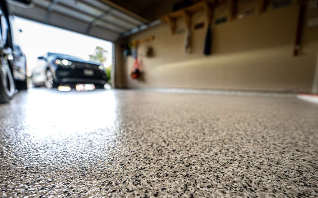 Epoxy flooring for garage and basement