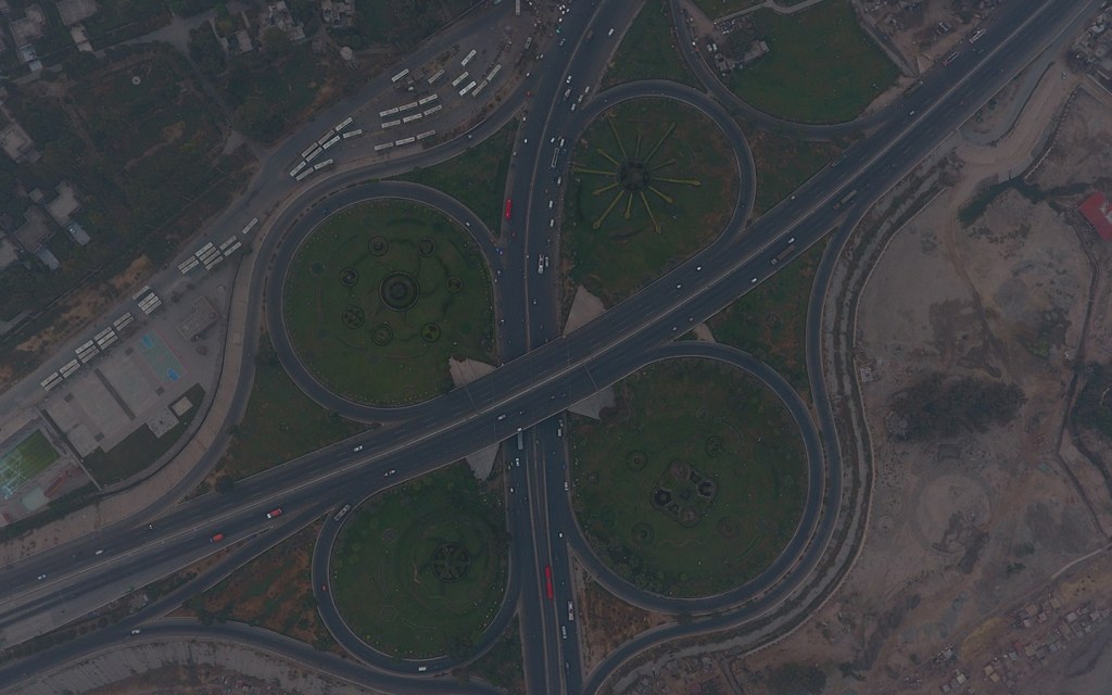 Lahore ring road aerial view