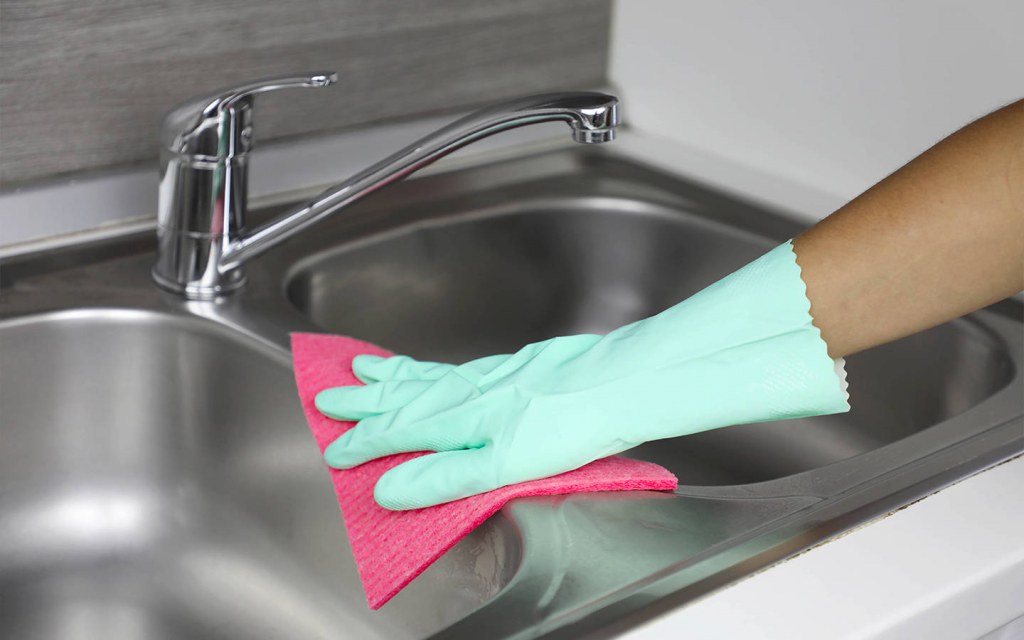 deep clean your stainless steel sink