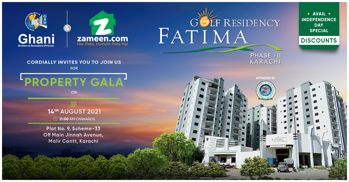 Avail Exclusive Discounts at Fatima Golf Residency Property Gala