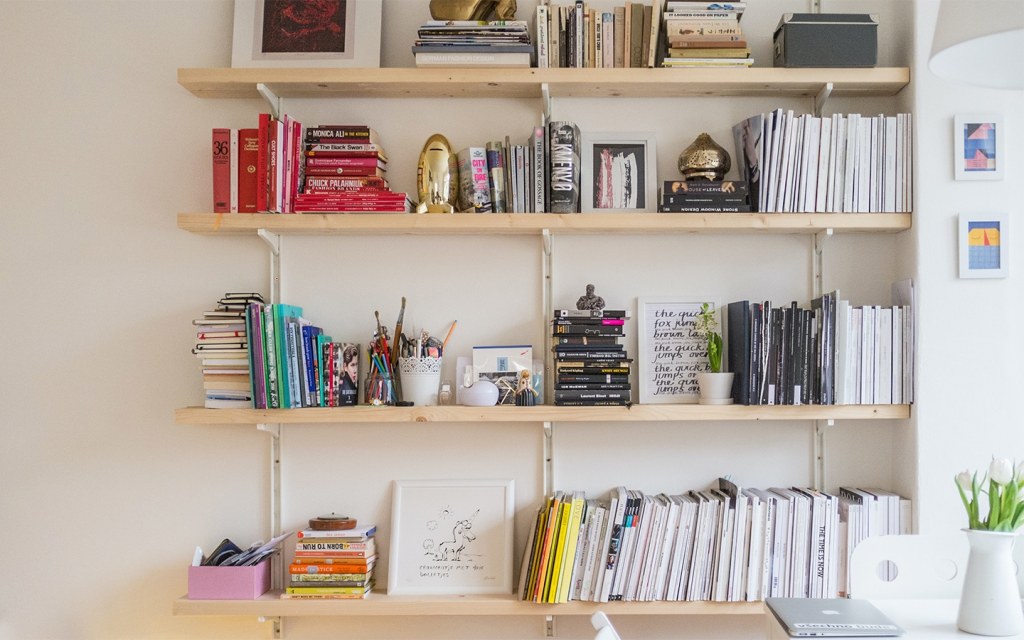 how to make cheap bookcases look like built-ins